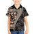 Bula Hibiscus Festival Kid Hawaiian Shirt Fijian Masi Pattern Half Style