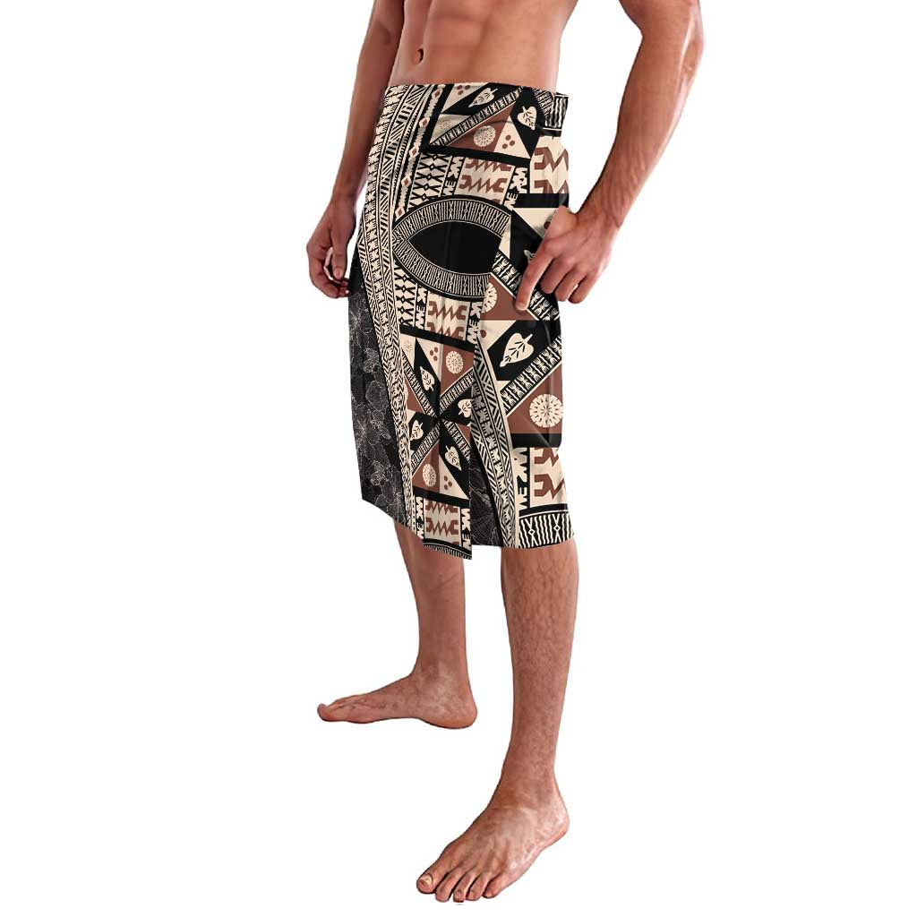 Bula Hibiscus Festival Lavalava Fijian Masi Pattern Half Style LT03 - Polynesian Pride