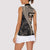 Bula Hibiscus Festival Women Sleeveless Polo Shirt Fijian Masi Pattern Half Style