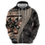 Bula Hibiscus Festival Zip Hoodie Fijian Masi Pattern Half Style