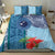 Fiji Day Bedding Set Tapa Pattern and Hibiscus Flower