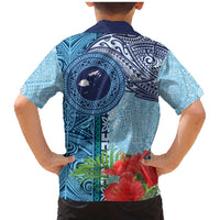 Fiji Day Family Matching Mermaid Dress and Hawaiian Shirt Tapa Pattern and Hibiscus Flower LT03 - Polynesian Pride
