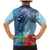 Fiji Day Family Matching Mermaid Dress and Hawaiian Shirt Tapa Pattern and Hibiscus Flower
