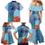 Fiji Day Family Matching Mermaid Dress and Hawaiian Shirt Tapa Pattern and Hibiscus Flower