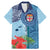 Fiji Day Family Matching Mermaid Dress and Hawaiian Shirt Tapa Pattern and Hibiscus Flower