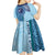 Fiji Day Kid Short Sleeve Dress Tapa Pattern and Hibiscus Flower