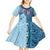 Fiji Day Kid Short Sleeve Dress Tapa Pattern and Hibiscus Flower