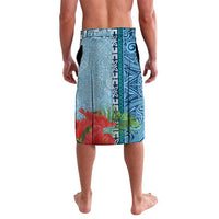 Fiji Day Lavalava Tapa Pattern and Hibiscus Flower LT03 - Polynesian Pride
