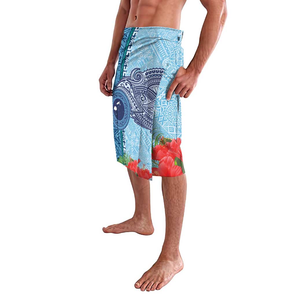Fiji Day Lavalava Tapa Pattern and Hibiscus Flower LT03 - Polynesian Pride