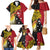Papua New Guinea Independence Day Family Matching Mermaid Dress and Hawaiian Shirt Bird-of-Paradise with Map and Polynesian Pattern