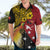 Papua New Guinea Independence Day Hawaiian Shirt Bird-of-Paradise with Map and Polynesian Pattern