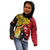 Papua New Guinea Independence Day Kid Hoodie Bird-of-Paradise with Map and Polynesian Pattern