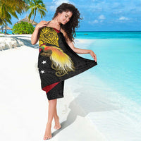 Papua New Guinea Independence Day Sarong Bird-of-Paradise with Map and Polynesian Pattern