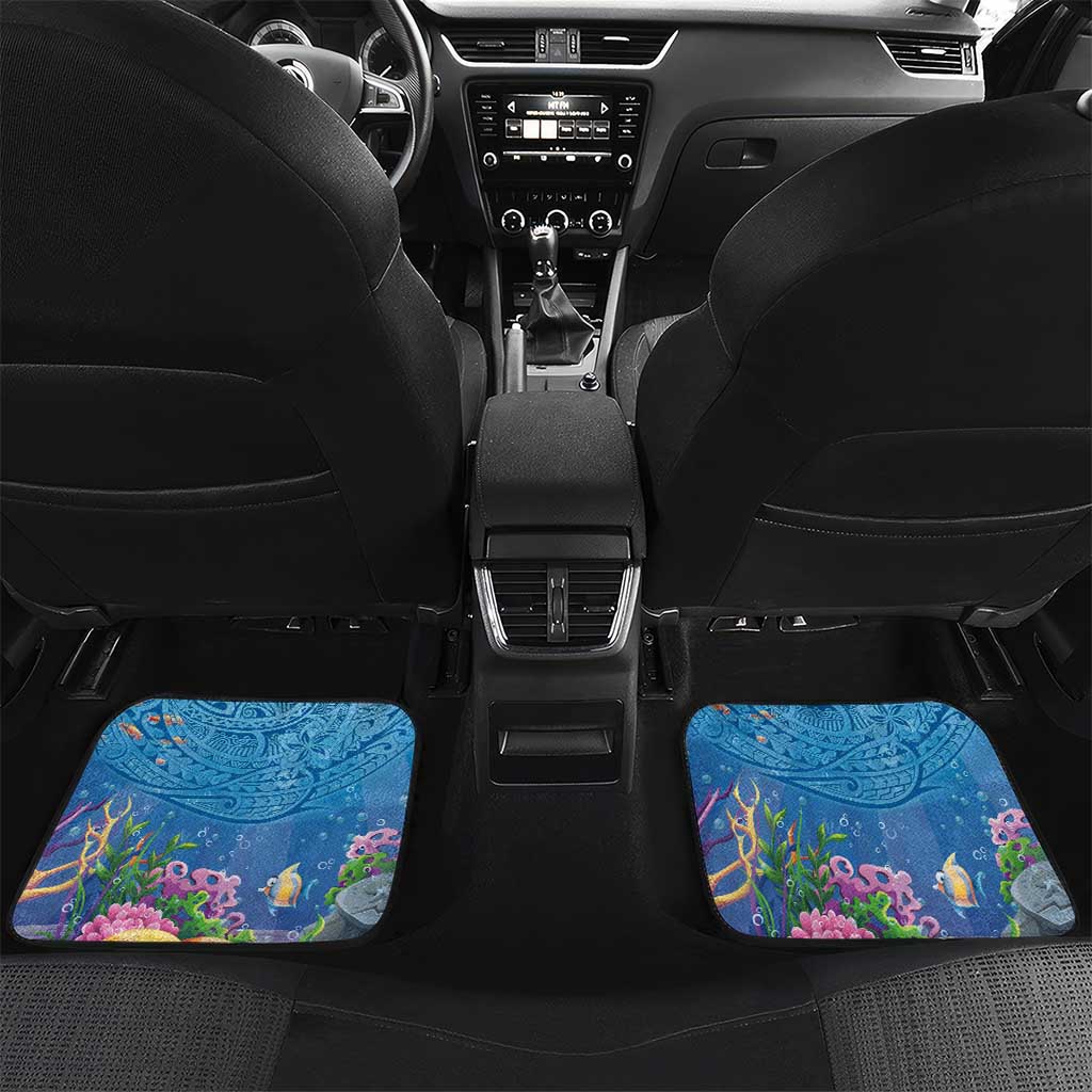 Aloha Hawaiian Monk Seal Car Mats Polynesian Tattoo The Ocean and Undersea Vibe
