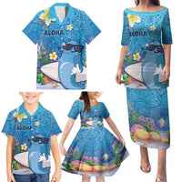 Aloha Hawaiian Monk Seal Family Matching Puletasi and Hawaiian Shirt Polynesian Tattoo The Ocean and Undersea Vibe LT03 - Polynesian Pride