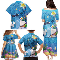 Aloha Hawaiian Monk Seal Family Matching Puletasi and Hawaiian Shirt Polynesian Tattoo The Ocean and Undersea Vibe LT03 - Polynesian Pride