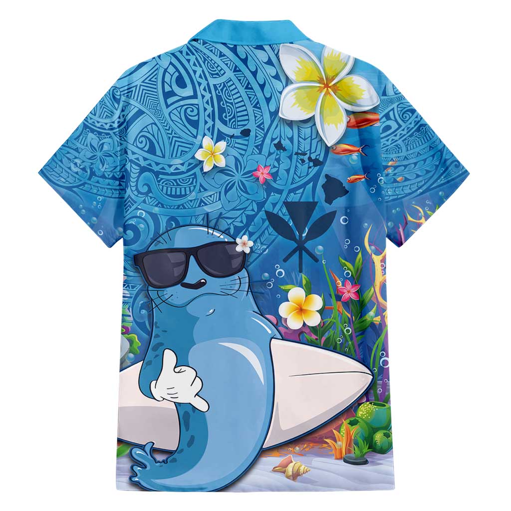 Aloha Hawaiian Monk Seal Hawaiian Shirt Polynesian Tattoo The Ocean and Undersea Vibe