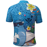 Aloha Hawaiian Monk Seal Polo Shirt Polynesian Tattoo The Ocean and Undersea Vibe
