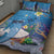 Aloha Hawaiian Monk Seal Quilt Bed Set Polynesian Tattoo The Ocean and Undersea Vibe