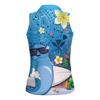 Aloha Hawaiian Monk Seal Women Sleeveless Polo Shirt Polynesian Tattoo The Ocean and Undersea Vibe