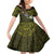 Hawaiian Turtle and Plumeria Family Matching Mermaid Dress and Hawaiian Shirt Polynesian Tattoo and Tribal Elements Pattern Yellow Color