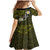 Hawaiian Turtle and Plumeria Family Matching Mermaid Dress and Hawaiian Shirt Polynesian Tattoo and Tribal Elements Pattern Yellow Color