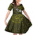 Hawaiian Turtle and Plumeria Family Matching Tank Maxi Dress and Hawaiian Shirt Polynesian Tattoo and Tribal Elements Pattern Yellow Color