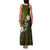Hawaiian Turtle and Plumeria Family Matching Tank Maxi Dress and Hawaiian Shirt Polynesian Tattoo and Tribal Elements Pattern Yellow Color