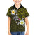 Hawaiian Turtle and Plumeria Hawaiian Shirt Polynesian Tattoo and Tribal Elements Pattern Yellow Color