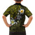 Hawaiian Turtle and Plumeria Hawaiian Shirt Polynesian Tattoo and Tribal Elements Pattern Yellow Color