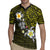 Hawaiian Turtle and Plumeria Rugby Jersey Polynesian Tattoo and Tribal Elements Pattern Yellow Color