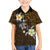 Hawaiian Turtle and Plumeria Hawaiian Shirt Polynesian Tattoo and Tribal Elements Pattern Orange Color