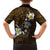 Hawaiian Turtle and Plumeria Hawaiian Shirt Polynesian Tattoo and Tribal Elements Pattern Orange Color