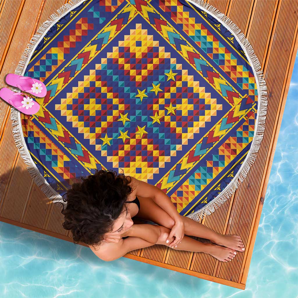 Kolose-Tuvalu Crochet Beach Blanket with Polynesian and Pacific Tattoos - Polynesian Pride