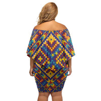 Kolose-Tuvalu Crochet Family Matching Off Shoulder Short Dress and Hawaiian Shirt with Polynesian and Pacific Tattoos LT03 - Polynesian Pride
