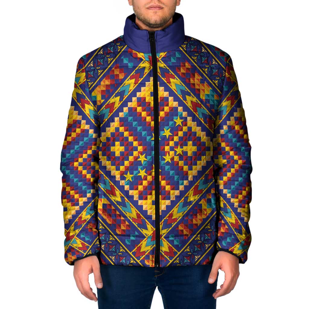Kolose-Tuvalu Crochet Padded Jacket with Polynesian and Pacific Tattoos - Polynesian Pride