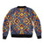 Kolose-Tuvalu Crochet Sleeve Zip Bomber Jacket with Polynesian and Pacific Tattoos - Polynesian Pride