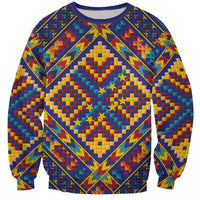 Kolose-Tuvalu Crochet Sweatshirt with Polynesian and Pacific Tattoos - Polynesian Pride