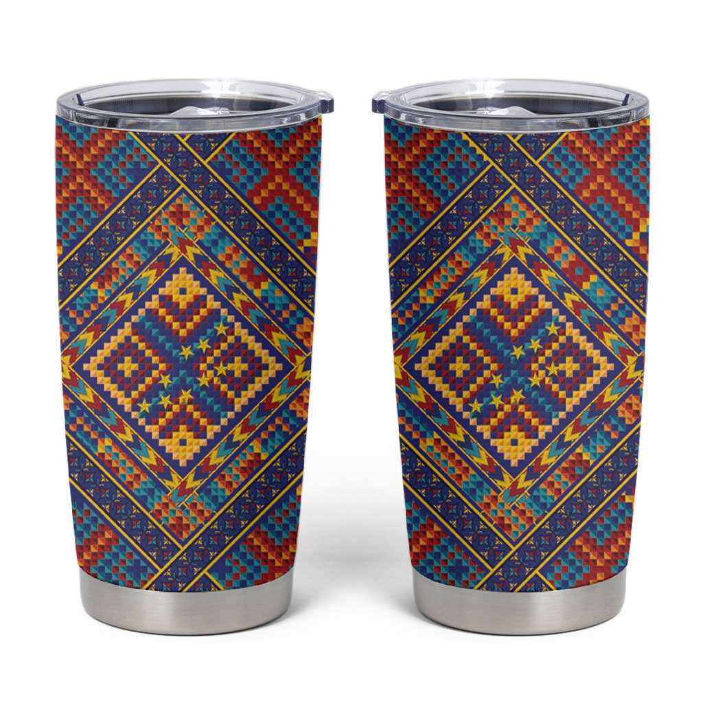 Kolose-Tuvalu Crochet Tumbler Cup with Polynesian and Pacific Tattoos - Polynesian Pride
