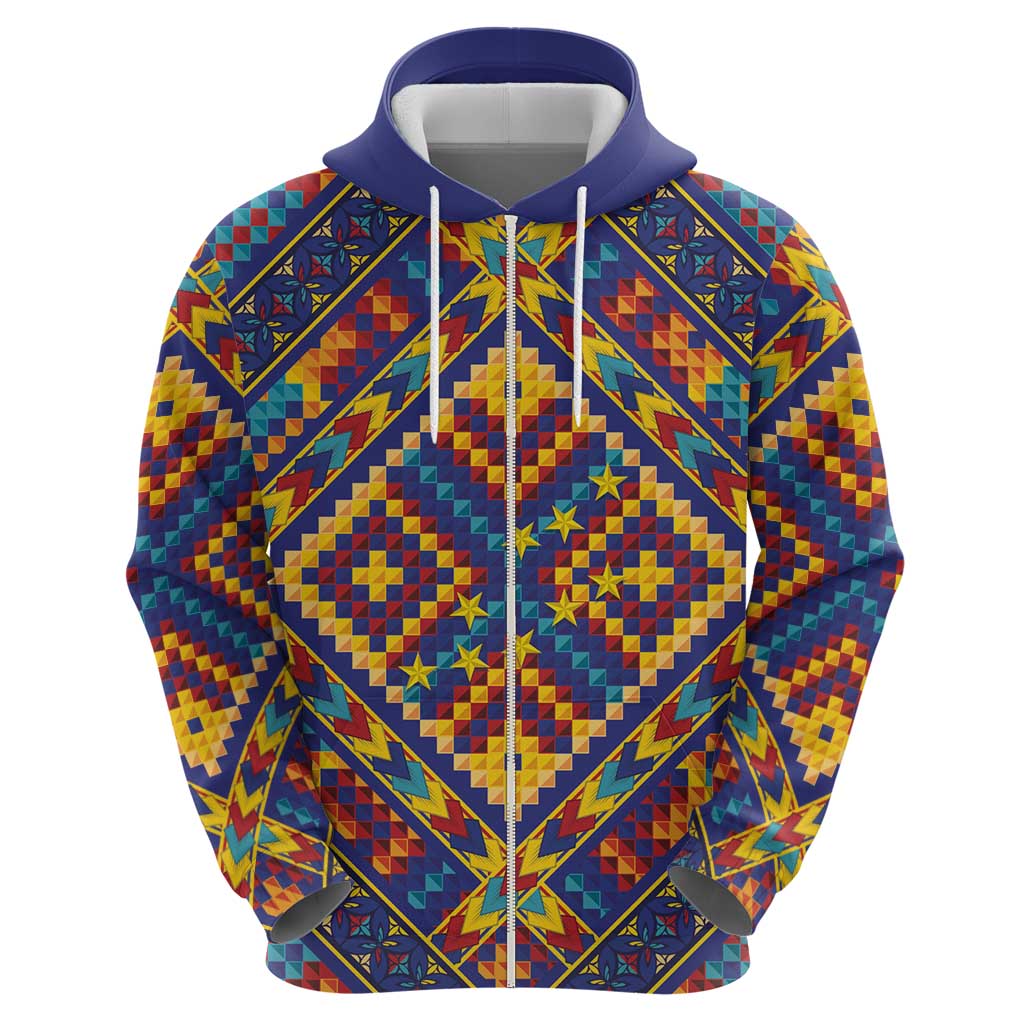 Kolose-Tuvalu Crochet Zip Hoodie with Polynesian and Pacific Tattoos - Polynesian Pride