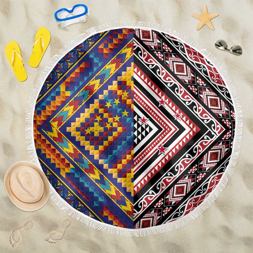 Tuvaluan and New Zealand Culture Beach Blanket The Art of Kolose and Taniko - Polynesian Pride