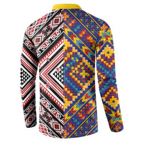 Tuvaluan and New Zealand Culture Button Sweatshirt The Art of Kolose and Taniko - Polynesian Pride