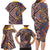 Tuvaluan and New Zealand Culture Family Matching Long Sleeve Bodycon Dress and Hawaiian Shirt The Art of Kolose and Taniko - Polynesian Pride