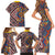 Tuvaluan and New Zealand Culture Family Matching Short Sleeve Bodycon Dress and Hawaiian Shirt The Art of Kolose and Taniko - Polynesian Pride