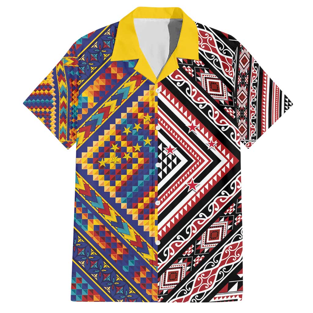 Tuvaluan and New Zealand Culture Hawaiian Shirt The Art of Kolose and Taniko - Polynesian Pride