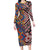 Tuvaluan and New Zealand Culture Long Sleeve Bodycon Dress The Art of Kolose and Taniko - Polynesian Pride