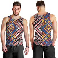 Tuvaluan and New Zealand Culture Men Tank Top The Art of Kolose and Taniko - Polynesian Pride
