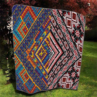 Tuvaluan and New Zealand Culture Quilt The Art of Kolose and Taniko - Polynesian Pride