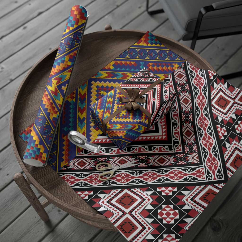Tuvaluan and New Zealand Culture Wrapping Paper The Art of Kolose and Taniko LT03 - Polynesian Pride