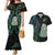 Custom New Zealand Couples Matching Mermaid Dress and Hawaiian Shirt Silver Fern and Hei Tiki with Papua Shell Maori Tribal LT03 Black - Polynesian Pride